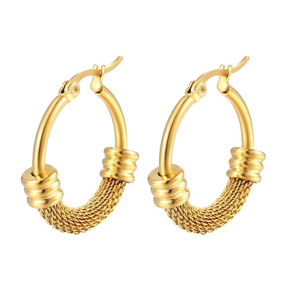 Anointed Beauty Boutique Jewelry - Elegant Gold Hoop Earrings